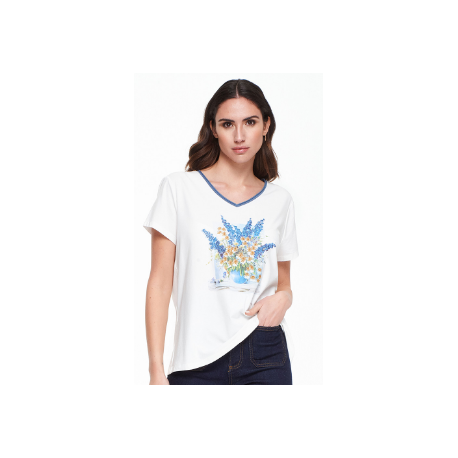 Camiseta mujer flores ReverMile