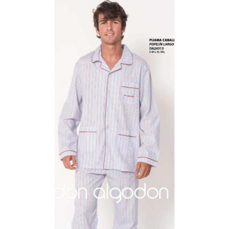 Pijama hombre popelin Don Algodon